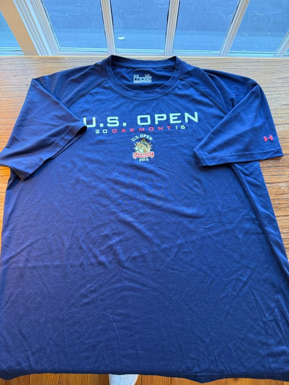 Under Armour U.S. Open 2016 Oakmont Navy Tee Mens XL Loose